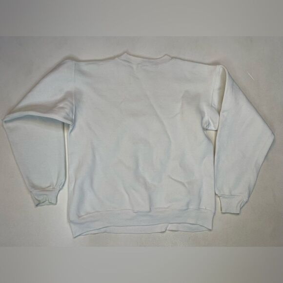 VINTAGE Caesars Toga Teddy Graphic Sweatshirt Women Small White 80s 90s - Picture 5 of 7